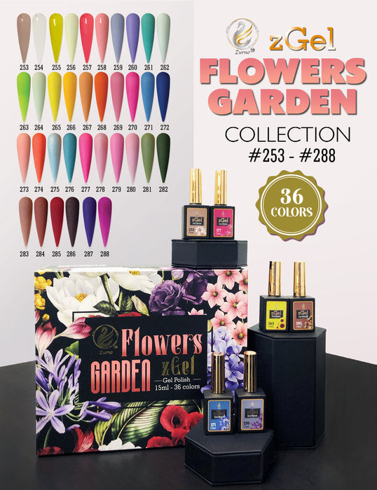 zBlend OR zGel | #253 - #288 Flowers Garden Collection - 36 Colors