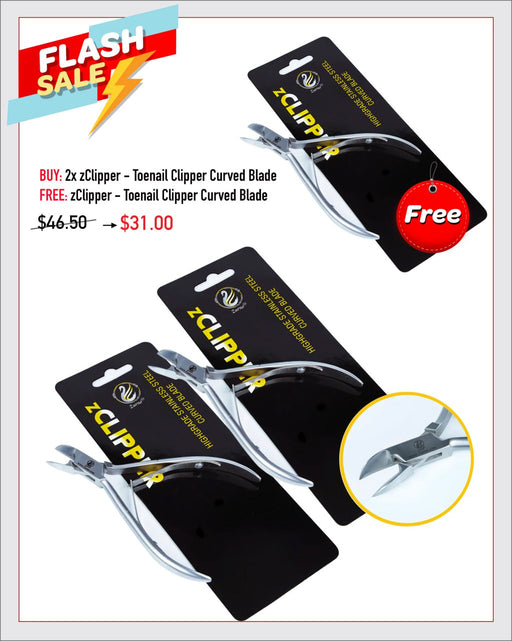 BEST PRICE EVER - zClipper - Toenail Clipper Curved Blade Bundle