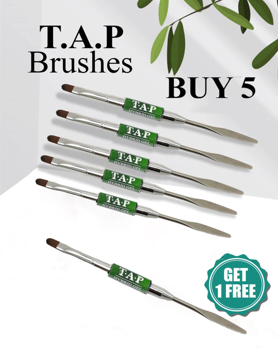 5 Tip Silicone Gel Nail Brush Set