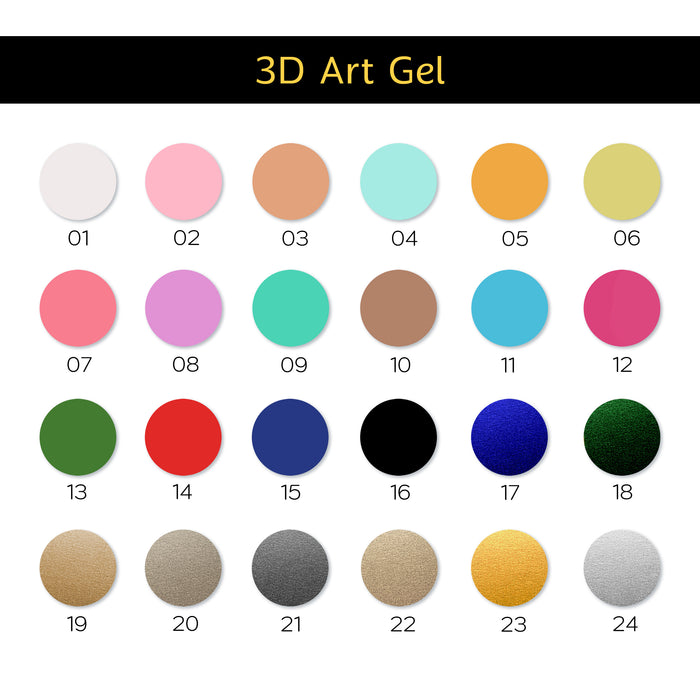 3D Nail Art - 24 Colors Collection