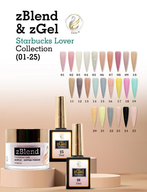 zBlend OR zGel | #001 - #025 Starbucks Lover Collection - 25 Colors