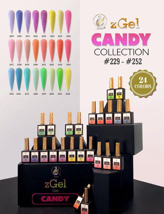 zBlend OR zGel | #229 - #252 Candy Collection - 24 Colors