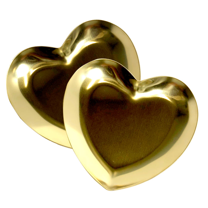 Metal Heart Tray (2pcs) Rose Gold