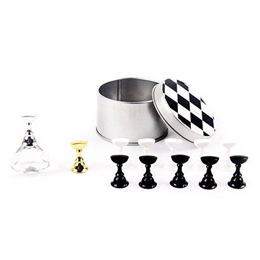 Chess Board Magnetic Nail Tip Display