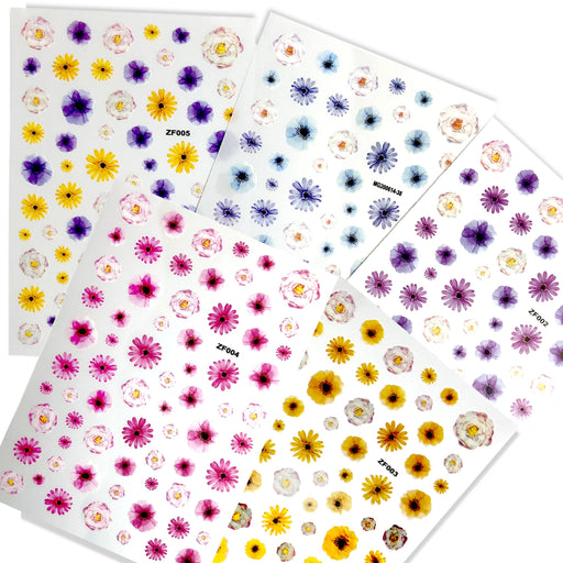 Sticker - Daisy Flower #01 - Set 5 pcs