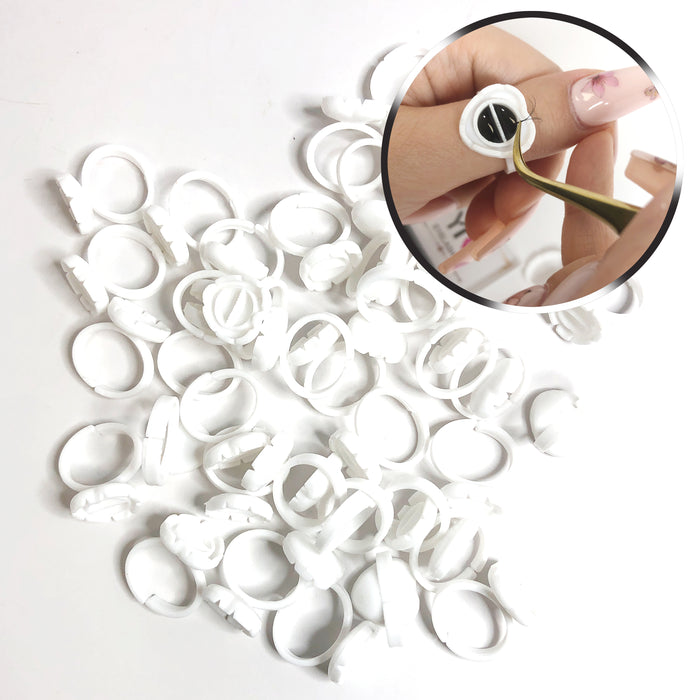 Lash Tool - Glue Holder - Heart Ring - 100 pcs
