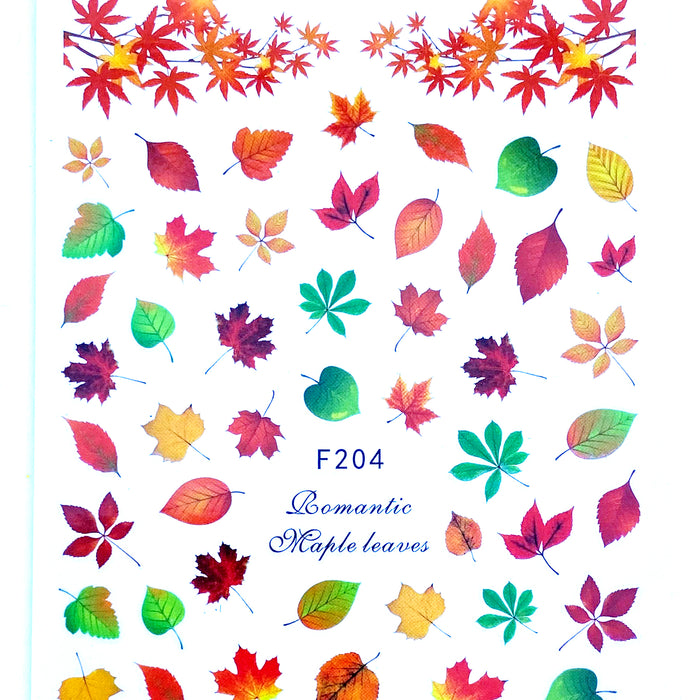 Sticker - Colorful Leaf - Set 6 pcs
