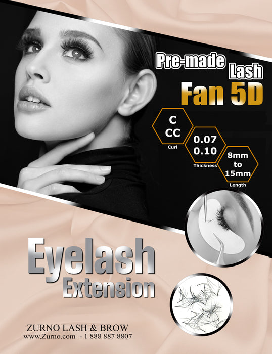 Pre-made Lash - Fan 5D - Curl, Thickness & Length Optional