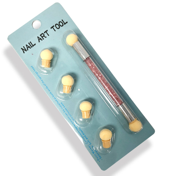 Nail Art Tool - Dual Side Ombre Gel Sponge - Set 6 Heads