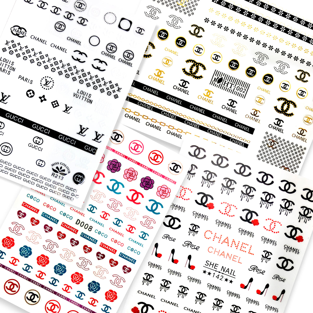 Sticker - Brand LV - Set 11 Colors — Nailsjobs by Zurno