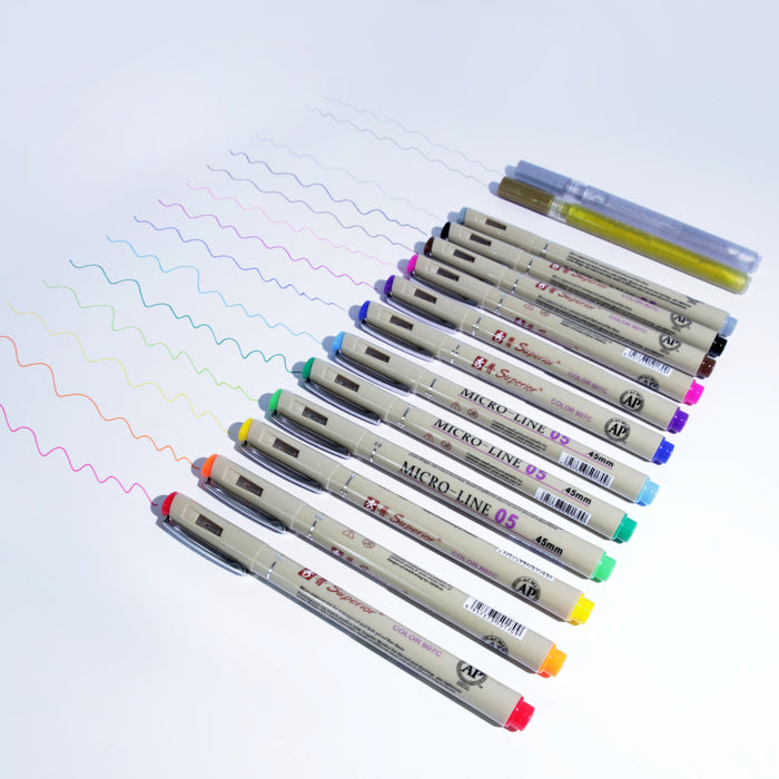 Nail Art Graffiti Pen - Set 14 Colors